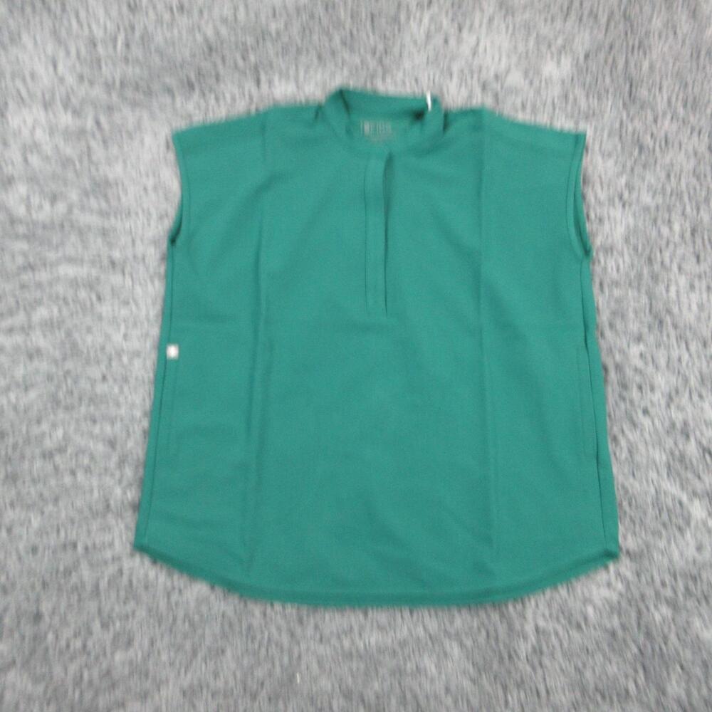 FIGS Blouse Womens S Green Rafaela Oversized Mock Neck Sleeveless Tunic NWT